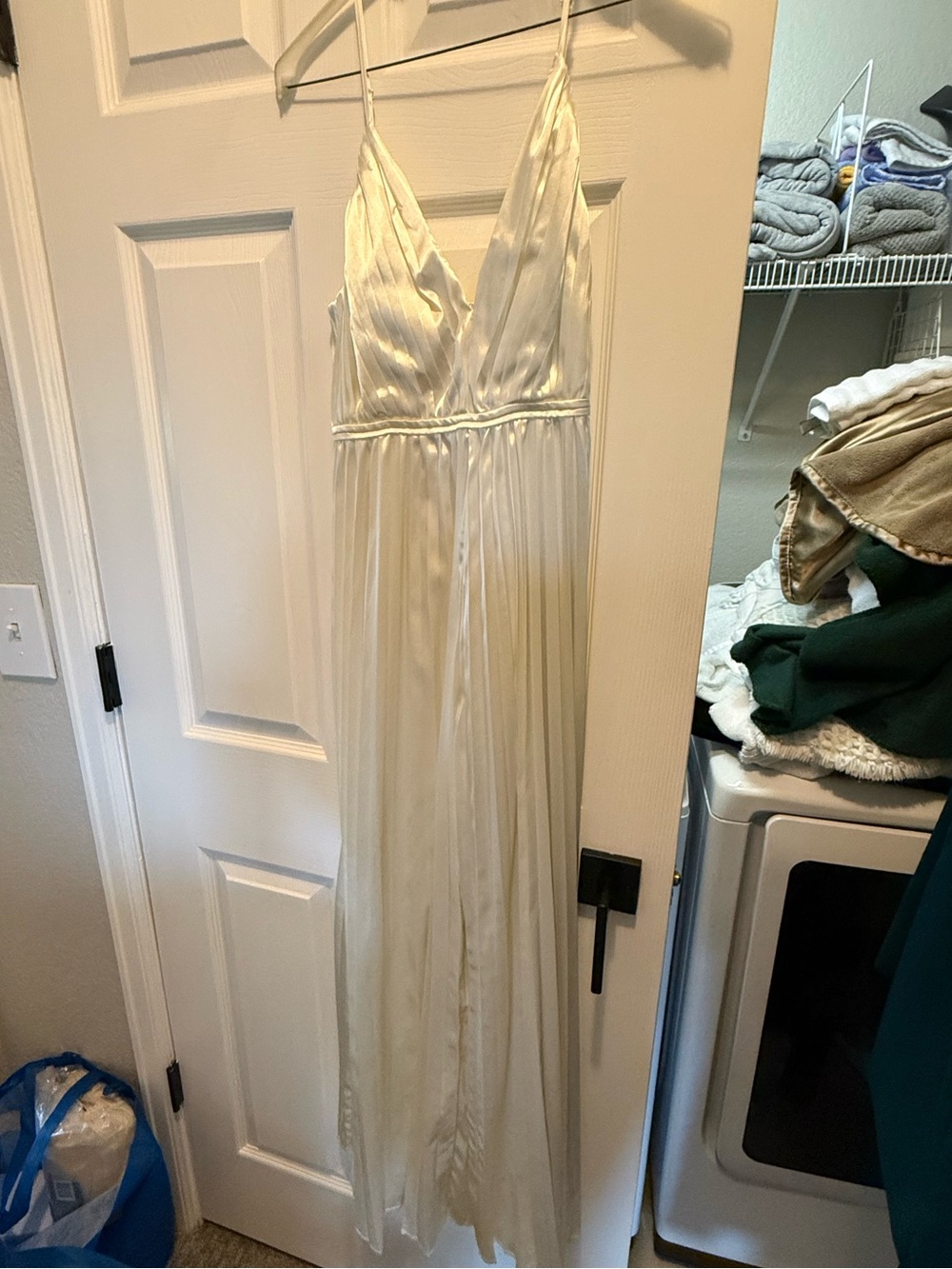 NWOT STORIA Ivory Silk Jumpsuit